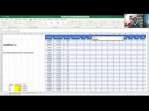 [Data Analytics ] 5. How to Use Excel Regression to Build a House Price Index by Hedonic Price Model