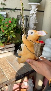 Add a touch of playfulness to your space—this climbing rabbit ornament brings whimsy and charm wherever it's placed. What Makes It So Sweet: Lightweight & perched design — looks like the rabbit is mid-climb, perfect for hanging or placing on shelves, ledges, or window sills. Facebook Durable resin build — solid material that holds shape and detail well, made to last without easily getting damaged. Facebook Adds character to décor — works well as an accent piece in living rooms, studios, gardens 