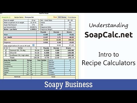 Understanding Soap Calculators & Formulators: Soapcalc.net. | Soapy Business Series