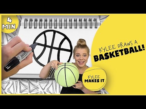 How to Draw a Basketball | Kids Art Video | Kylee Draws a Basketball | Make a Basketball Drawing