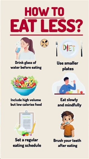How to Eat Less Without Feeling Hungry | 6 Simple Tips for Weight Loss #fyp #trending #1million #yt