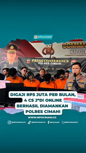 INFOCIMAHI on Instagram: "INFOCIMAHI, CIMAHI - Empat orang Customer Service j*d! online berinisial FN, MAP, RF, dan AF berhasil diamankan di sebuah rumah di Desa Galunggung, Kecamatan Batujajar, Kabupaten Bandung Barat. Kapolres Cimahi, Niko Nurallah mengatakan kasus ini terungkap saat petugas mendatangi lokasi yang diduga menjadi pusat aktivitas j*d! online dan ditemukan beberapa barang bukti. “Pada saat diamankan, ditemukan barang bukti berupa empat unit CPU dan enam buah monitor. Diketahui em