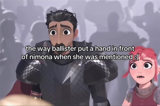 i’m sorry but i think they’re ellie and joel in a different universe. #nimona #ballister #nimonamovie #nimonaandballister #nimonanetflix