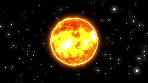 Volcanes del fondo de la superficie solar. El sol en círculo tiene su propio eje.
