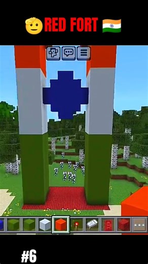 RED FORT in Minecraft 🇮🇳 | JAI HIND| #shorts #minecraft