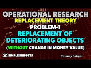 Replacement of Deteriorating Object without change in Money value with Example - Replacement Theory Video Lecture | Crash Course: GATE Mechanical Engineering (English)