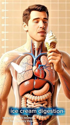 Ice cream digestion process human body| 3D Anatomy Animation
