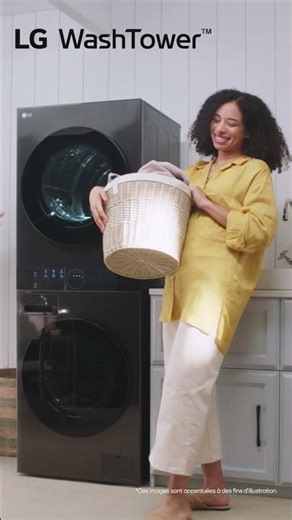 Redonnez vie à votre intérieur avec la puissance et l'élégance de la LG WashTower ✨