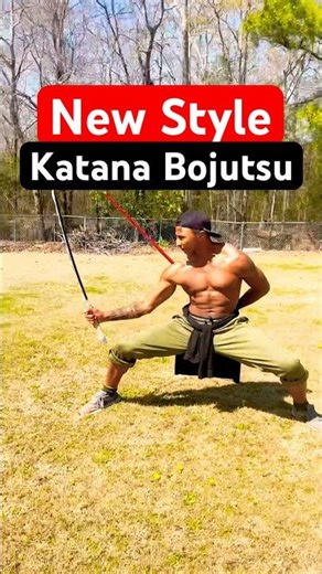I Created My Own Dual Weapon Style (Katana Bojutsu) #challenge #martialarts
