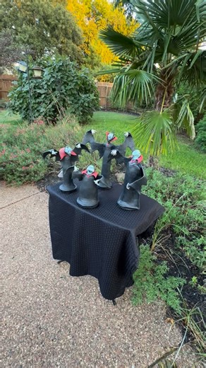 The newest vamp bros: made from scratch using recycled materials and @cosclayusa…enjoy my dorky awkwardness in showing their size and flexibility. 🧛‍♂️🩸❣️They are blacklight reflective and glow-in-the-dark. Hello. 🫣 I’ve kinda been hiding out and laying low…Halloween came and went and I didn’t even turn the lights on this year. No yard decor. No costumes. No candy. No big deal. I worked though. Sometimes it’s like that. You have to let go and make room for what’s necessary. I recently sculpte