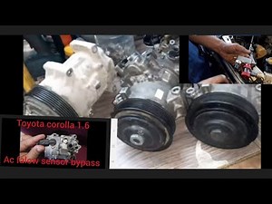 Toyota corolla 1.6 AC COMPRESSOR falow sensor bypass problem solution