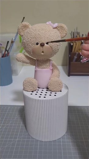 How to Make a Bear Tutorial🧸 #arifeonline #bear #fondant #tutorial #diy #caketopper #baking #shorts