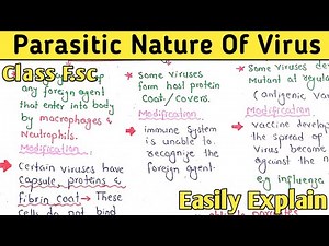 Parasitic Nature Of Virus | Acellular | Class 11