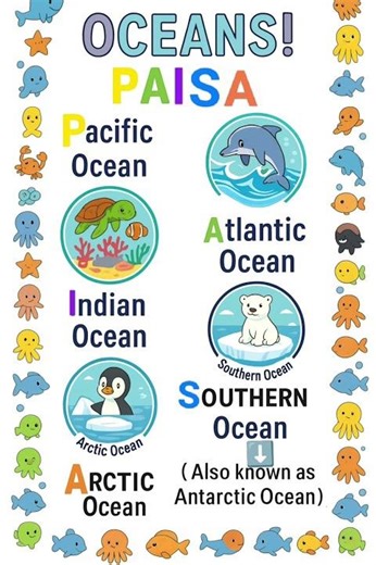 Ocean Names 🤔 #shorts #shortsfeed #youtubeshorts #foryou