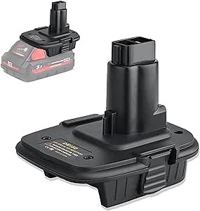 DM18D Adapter for Dewalt Battery 18v to 20v Kit,for Milwaukee M18 18v Lithium Batteries Adapter, Convert to DC9096, fit for DeWalt 18v-20v XPR Ni-Cd Cordless Tools, Upgraded Version of DCA1820