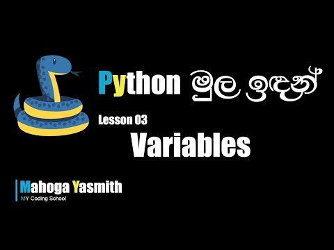 Python Variables Tutorial | Python for Beginners | Sinhala | ICT | Lesson 03