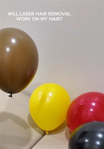 laser hair removal works by targeting the pigment (melanin) in the hair follicle - dark colors (black and brown) have plenty, meaning the laser is able to destroy it. on the other hand, lighter shades like white, blonde and red unfortunately do not have enough for the laser to detect, resulting in what would be an ineffective treatment #laserhairremoval #candela #sydney