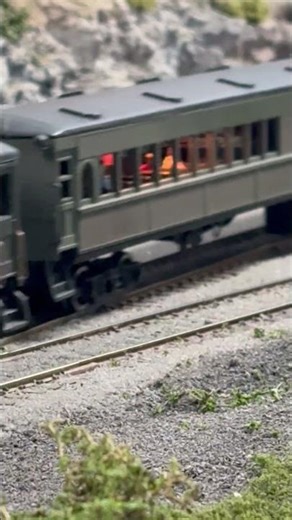 My Custom DCC And Sound Equipped Doodlebug Heads Eastbound With One Trailer Coach