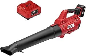 SKIL PWR CORE 20 Brushless 20V 400 CFM Handheld Variable-Speed Leaf Blower Kit, Includes 4.0Ah Battery and Charger- BL4714B-10
