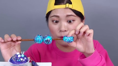 Mukbang Galaxy candy popping boba 갤럭시 팝핑보바 DONA 도나 먹방