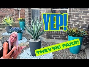 FRONT YARD LANDSCAPING WITH FAKE PLANTS | CHEAPER, EASIER & LONG-LASTING!