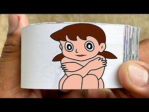 Doraemon Cartoon Flipbook #225 | Nobita See Shizuka Bathing Flip Book | Flip Book Artist 2024