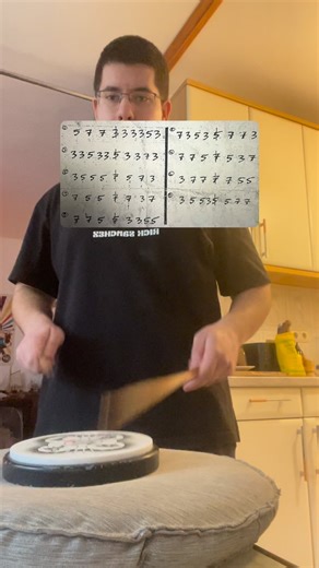 И Л И Ј А on Instagram: "Working on groupings of 3, 5 and 7🦦 @meinlcompany @promarksticks #drumpractice #drums #rudiments #drummersofinstagram"