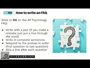 AP Psychology Unit 1 FRQ Practice — Full Walkthrough (AP Exam Prep)