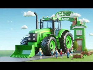 Big Green Tractor | Ride along | Fun and Lively Song for Kids