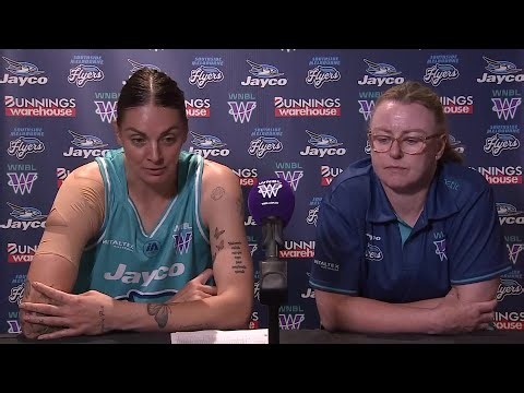 PRESS CONFERENCE: Kristi Harrower and Cayla George vs Adelaide Lightning - Round 16, WNBL 26
