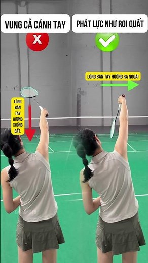 Tại Sao Bạn Đập Cầu Không Mạnh? Bí Mật Nằm Ở Cổ Tay! 🏸 #badminton #cầulông #cầulông #sports