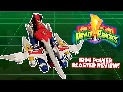 Mighty Morphin Power Rangers Power Blaster Toy Review!!! 90's Bandai Vintage Power Rangers Toys!