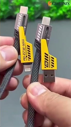 ⚡ 4-in-1 Fast Charging Cable – 65W Multi-Port Fast Charger (1 Pc)🔖 SKU: 8374 #grabnix