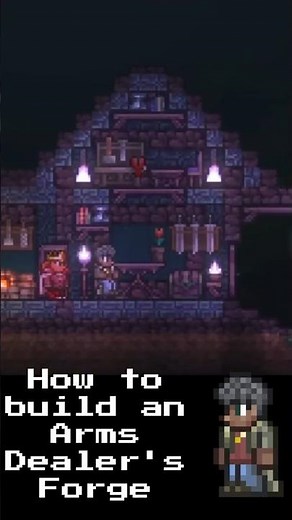 ARMS DEALER'S FORGE/ Terraria NPC Village #terraria #building #calamity #npc #arms_dealer