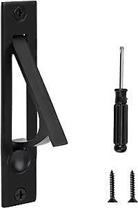 1 Pack Pocket Door Pull Solid Pocket Door Latch Black Pocket Door Hardware Pocket Door Handle