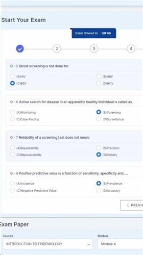 Epidemiology Module 4 Electives Answers #bams #2ndProff #electives #epidemiology #answers #module4