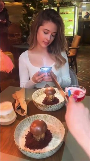 He DESTROYED her dessert… and she caught it! 😂🍰 #epicfails #ViralVideo #FunnyCouple