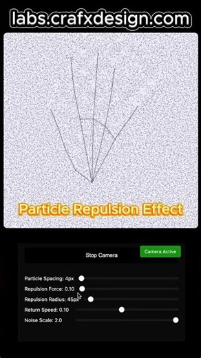 Particle Repulsion System #code #p5js #design