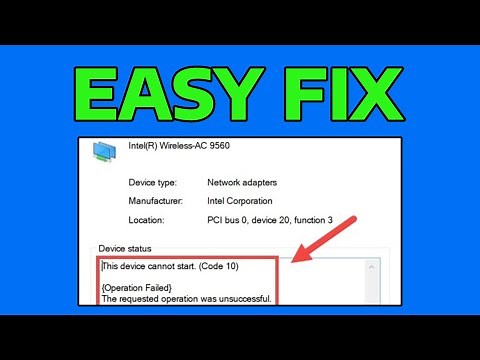 How To Fix Intel Wireless AC 9560 Not Working Error Code 10