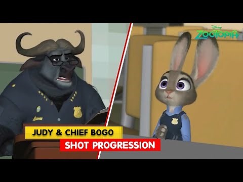 Zootopia | Judy Hopps & Chief Bogo Shot Progression | Animation Breakdown | 3D Animation Internships