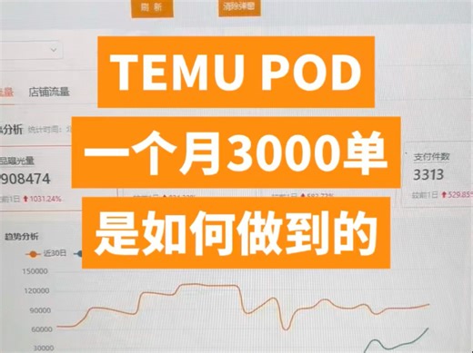 TEMU半托pod月销3000单全流程工具操作，小狮子，陀螺跨境