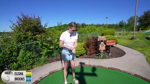 We found a huge pirate's cove mini golf course!