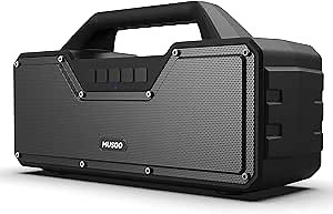 MUSGO Outdoor Bluetooth Speakers Portable Speaker Wireless Bluetooth 5.0 IPX6 Waterproof Built-in Handle 24H Playtime with Subwoofer 60W Loud Stereo Sound Deep Bass for Beach Pool Party Camping