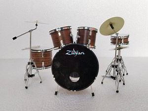 Miniature Drum Kit 1:6 Scale – Zildjian Exclusive Brown Collectible Model - Etsy