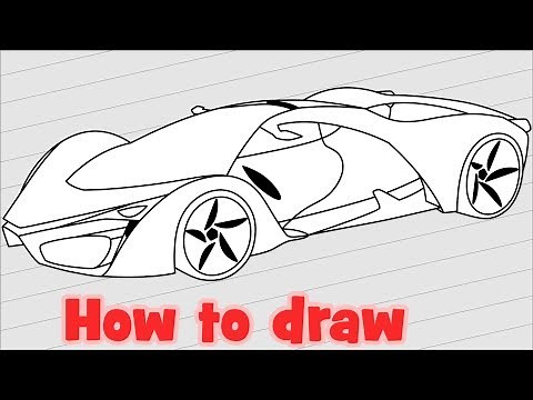 How to draw Ferrari F80 Supercar Concept