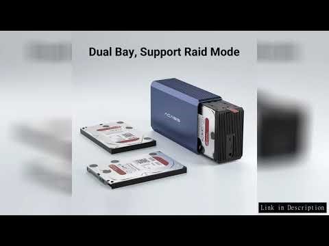 Acasis 48 TB 2.5/3.5 Inch Dual Bay External Hard Drive Enclosure Array Cabinet SATA Hard Disk Array