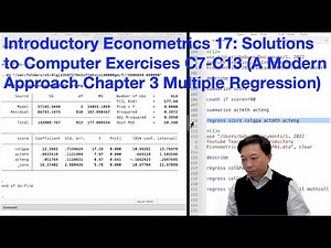 Solutions to Computer Exercises C7-C13 (A Modern Approach Chapter 3) | Introductory Econometrics 17