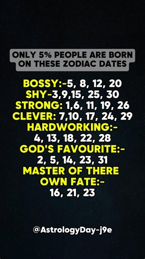 Only 5% People Are Born On THESE Zodiac Dates #zodiac #zodiacsigns #astrology #horoscope #tarot
