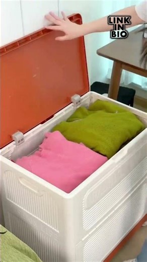 🧺 Best Plastic Cloth Storage Boxes | Foldable & Durable Clothes Organizer Review 🧦✨#diy #shorts