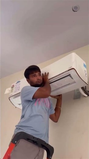Ac installation #ac #hardwork #airconditioner#viralvideo #shorts #ytshorts